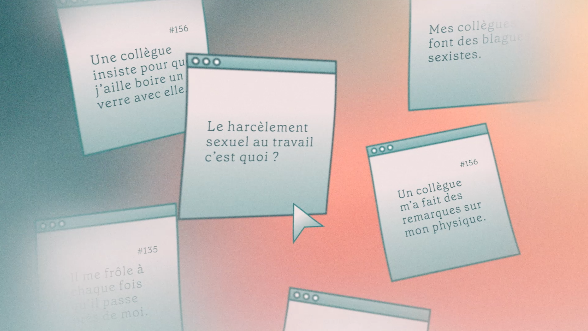 Campagne sur le harcèlement sexuel au travail