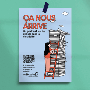Affiche podcast "Ça nous arrive" - ontécoute.ch (A4)